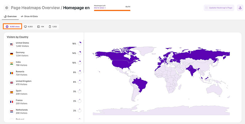 Global Page View Map