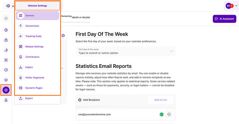 Fine-Tune Your Website Settings