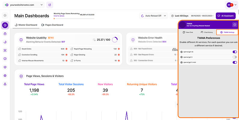Customizing TWAIA Settings