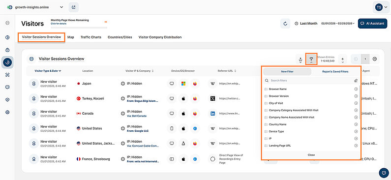 Optimize Your Visitors List with Filters Optimize Your Visitors List with Filters